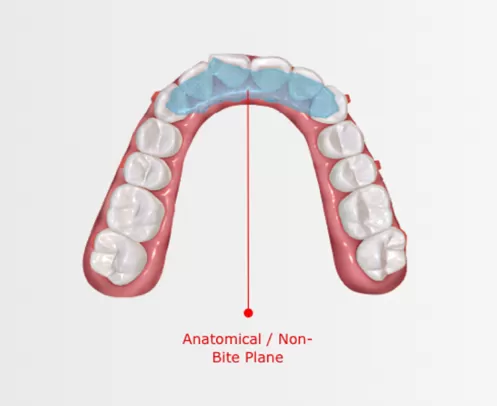 Dispositivo de reposicionamiento mandibular con plano de mordida